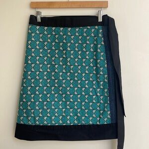 Reversible Denim Cotton Pattern Skirt. Size M.